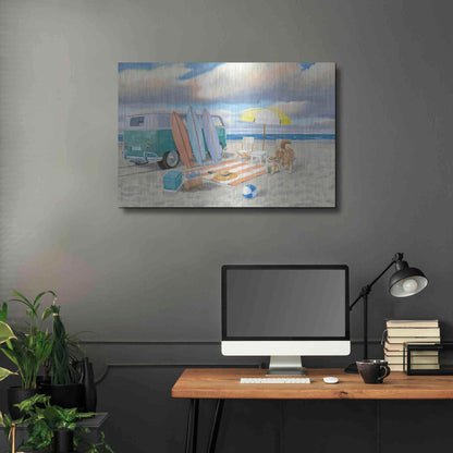 Luxe Metal Art 'Beach Ride II' by James Wiens, Metal Wall Art,36x24