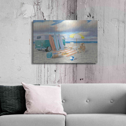 Luxe Metal Art 'Beach Ride II' by James Wiens, Metal Wall Art,36x24