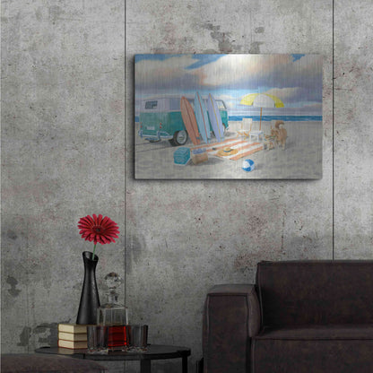 Luxe Metal Art 'Beach Ride II' by James Wiens, Metal Wall Art,36x24