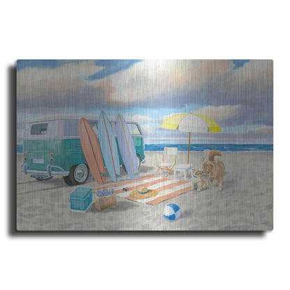 Luxe Metal Art 'Beach Ride II' by James Wiens, Metal Wall Art
