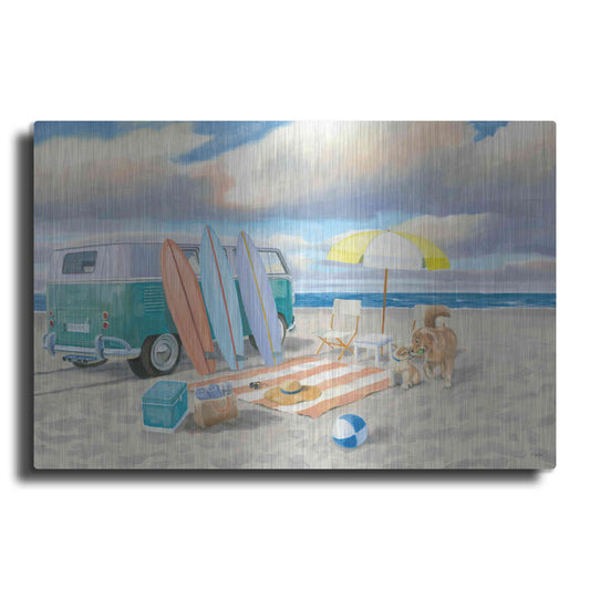 Luxe Metal Art 'Beach Ride II' by James Wiens, Metal Wall Art