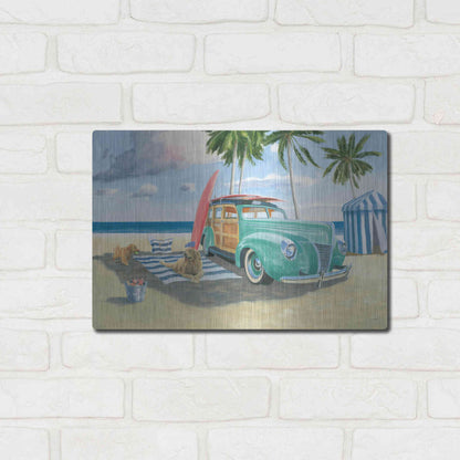 Luxe Metal Art 'Beach Ride III' by James Wiens, Metal Wall Art,16x12