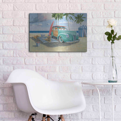 Luxe Metal Art 'Beach Ride III' by James Wiens, Metal Wall Art,24x16