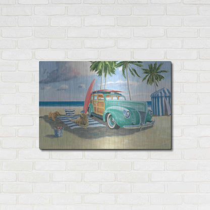 Luxe Metal Art 'Beach Ride III' by James Wiens, Metal Wall Art,36x24