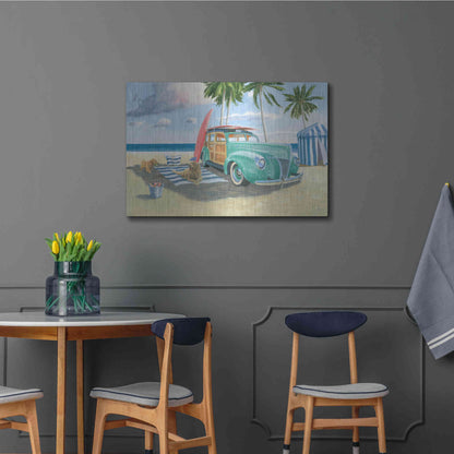 Luxe Metal Art 'Beach Ride III' by James Wiens, Metal Wall Art,36x24