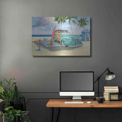 Luxe Metal Art 'Beach Ride III' by James Wiens, Metal Wall Art,36x24