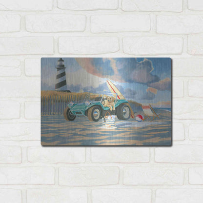 Luxe Metal Art 'Beach Ride IV' by James Wiens, Metal Wall Art,16x12