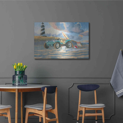 Luxe Metal Art 'Beach Ride IV' by James Wiens, Metal Wall Art,36x24