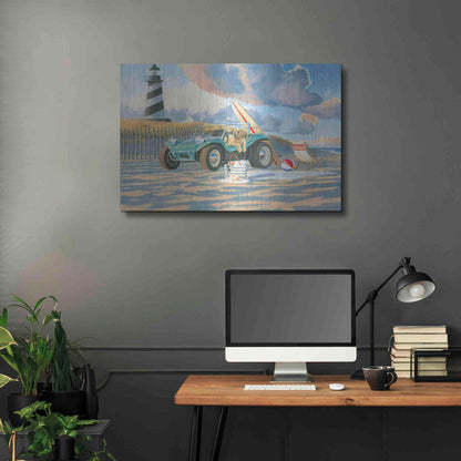 Luxe Metal Art 'Beach Ride IV' by James Wiens, Metal Wall Art,36x24