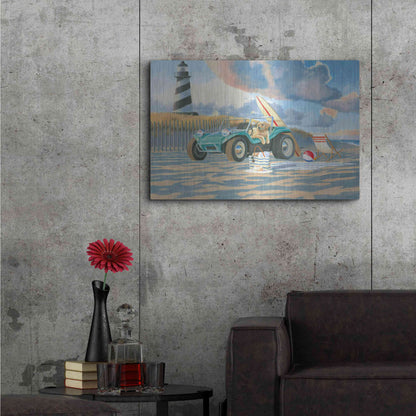 Luxe Metal Art 'Beach Ride IV' by James Wiens, Metal Wall Art,36x24