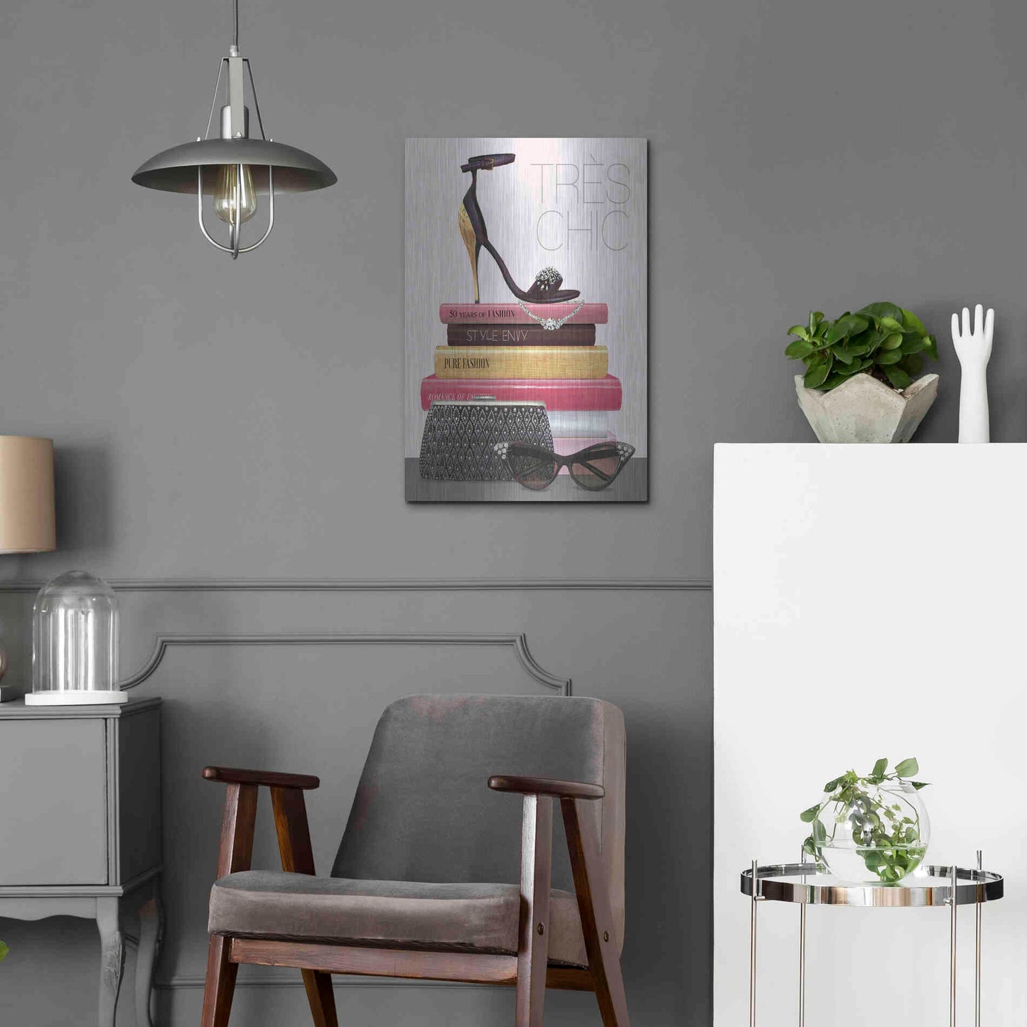 Luxe Metal Art 'Paris Style III Gold and Black' by Marco Fabiano, Metal Wall Art,16x24