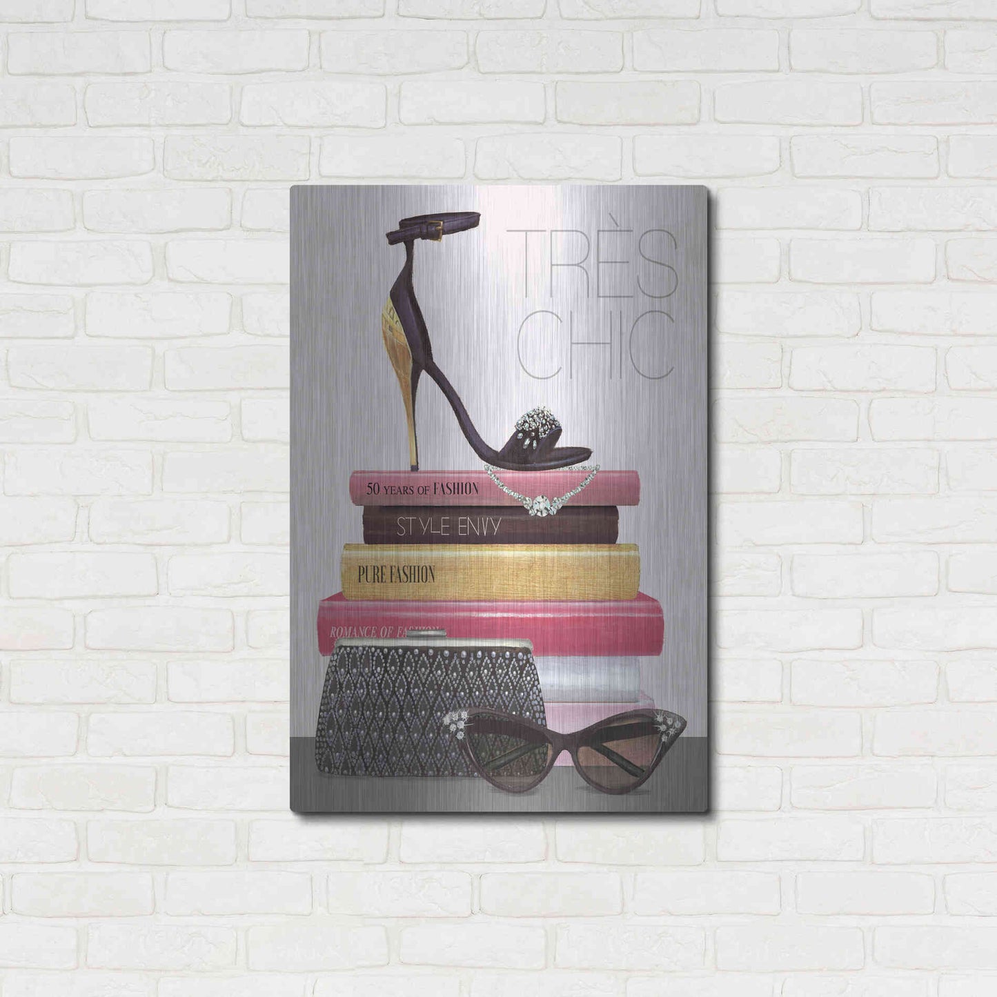 Luxe Metal Art 'Paris Style III Gold and Black' by Marco Fabiano, Metal Wall Art,24x36