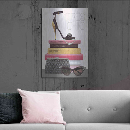 Luxe Metal Art 'Paris Style III Gold and Black' by Marco Fabiano, Metal Wall Art,24x36
