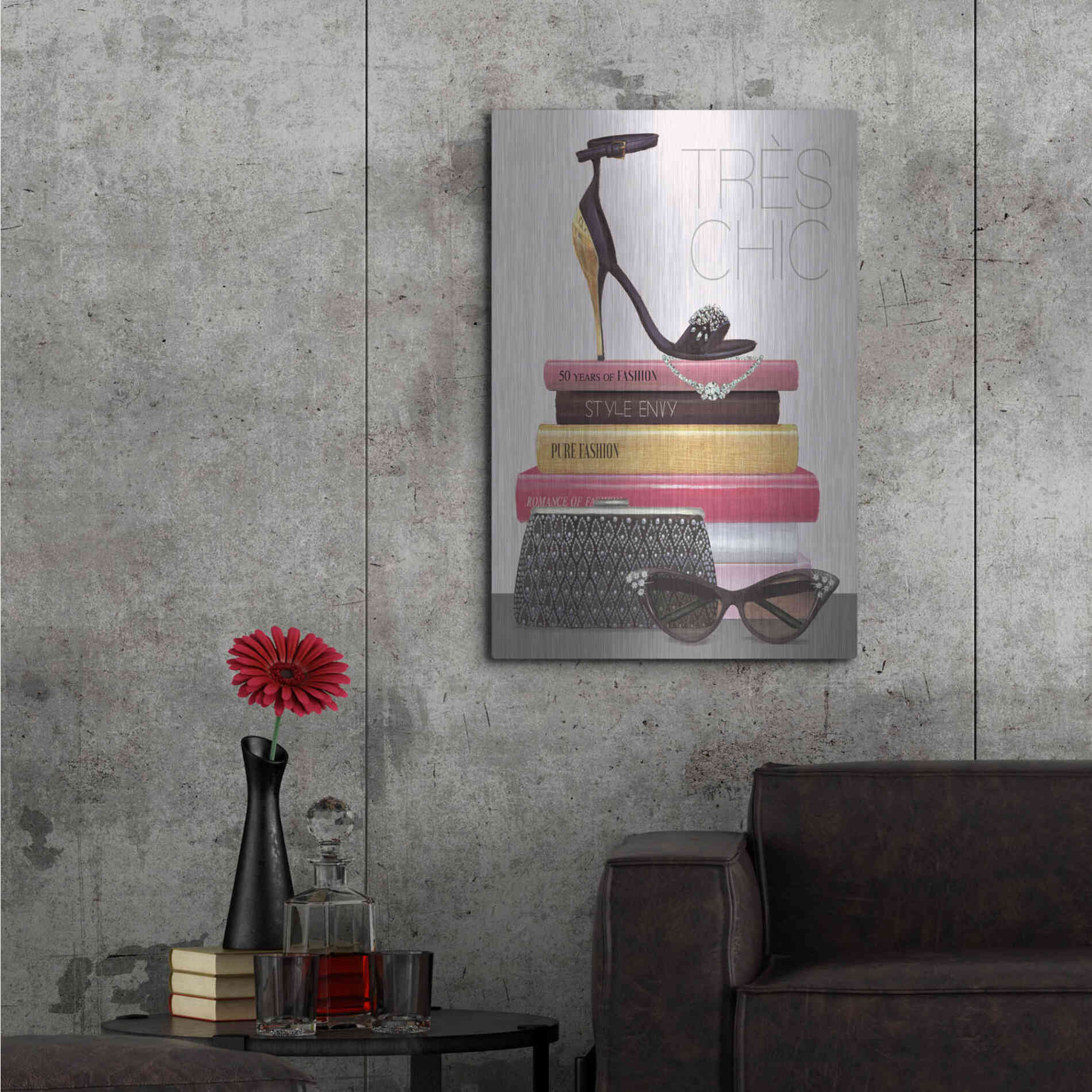 Luxe Metal Art 'Paris Style III Gold and Black' by Marco Fabiano, Metal Wall Art,24x36