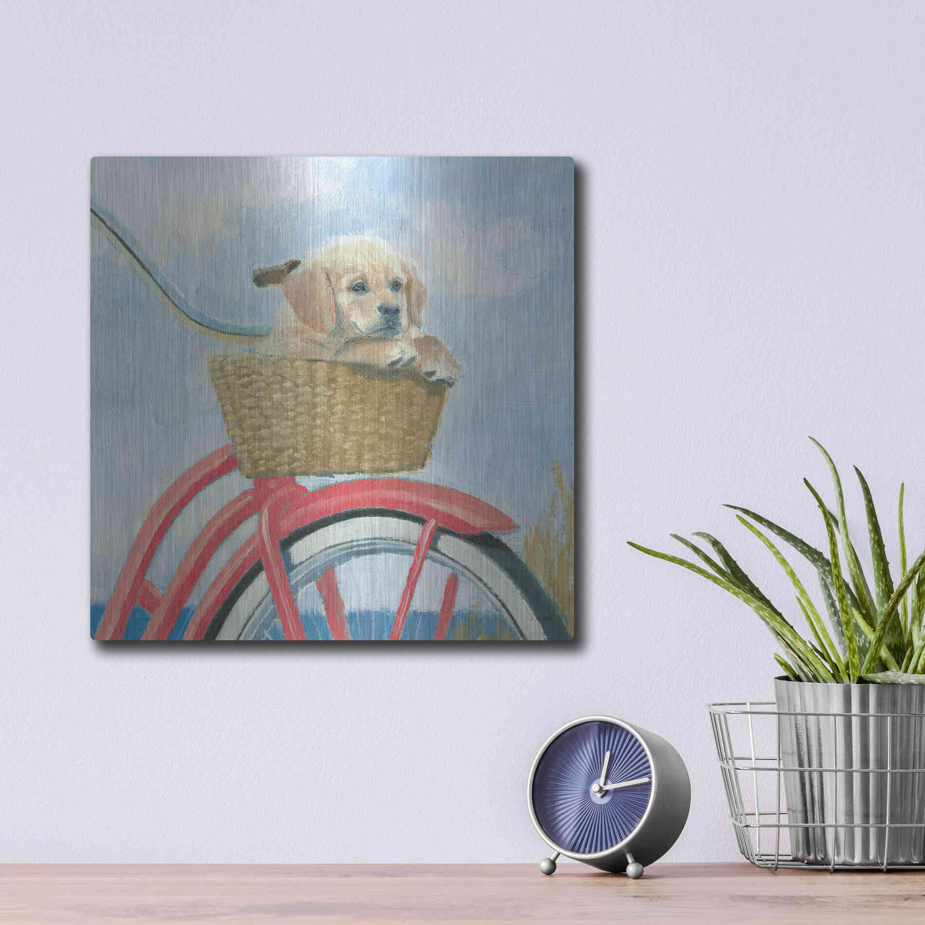 Luxe Metal Art 'Beach Ride V' by James Wiens, Metal Wall Art,12x12