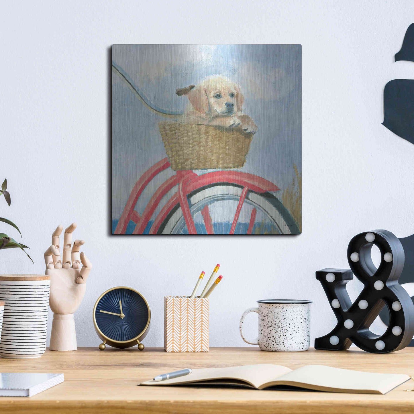 Luxe Metal Art 'Beach Ride V' by James Wiens, Metal Wall Art,12x12