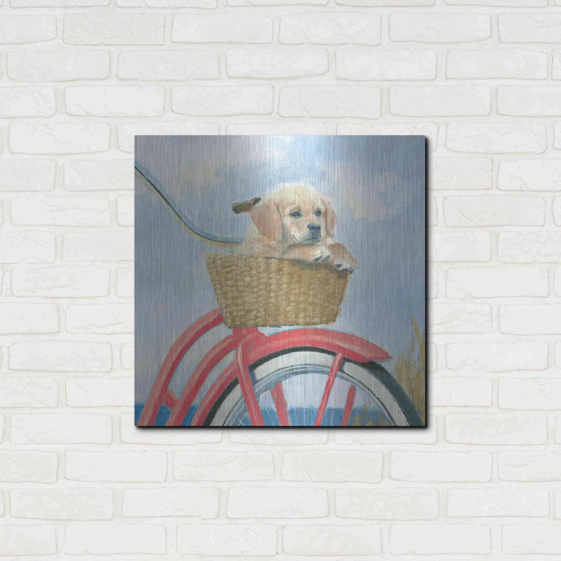 Luxe Metal Art 'Beach Ride V' by James Wiens, Metal Wall Art,24x24