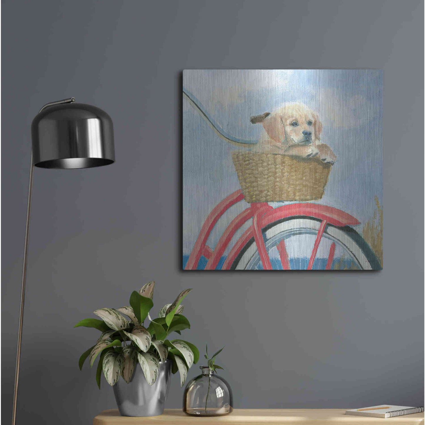 Luxe Metal Art 'Beach Ride V' by James Wiens, Metal Wall Art,24x24