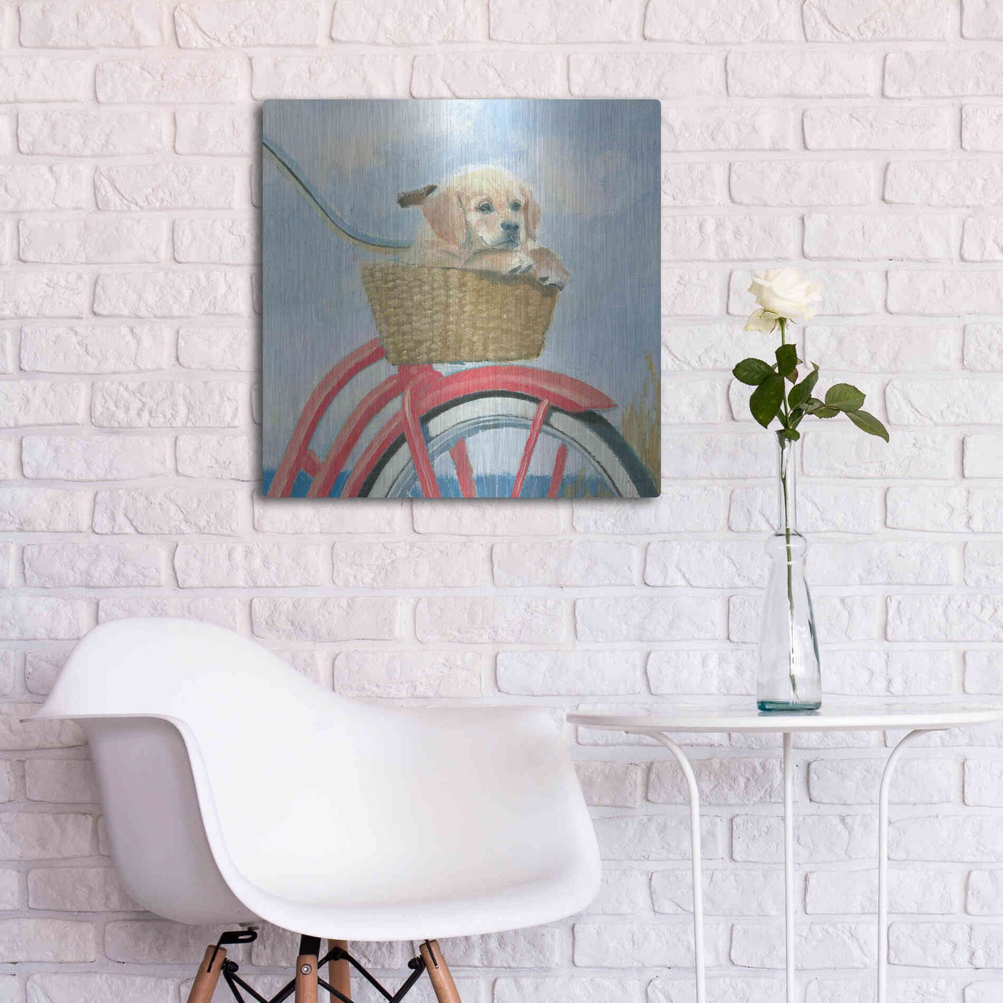 Luxe Metal Art 'Beach Ride V' by James Wiens, Metal Wall Art,24x24