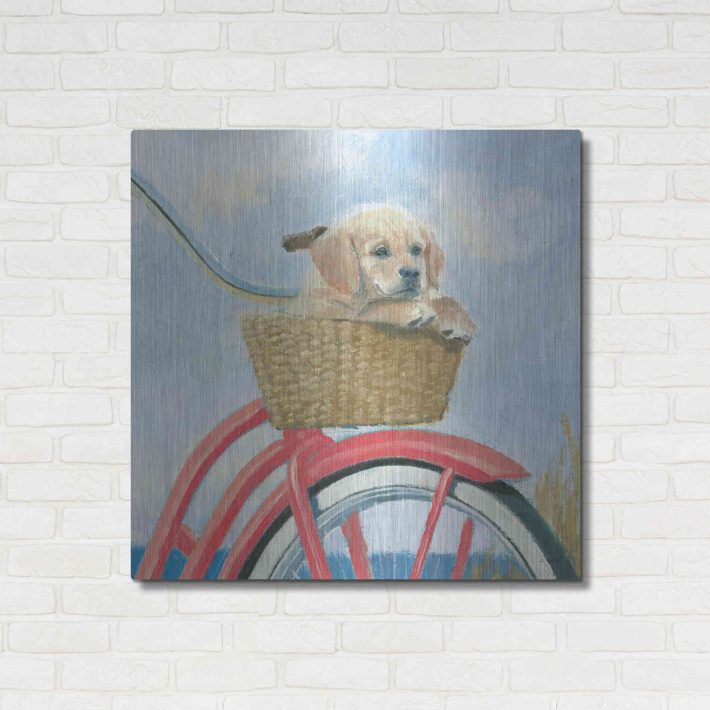 Luxe Metal Art 'Beach Ride V' by James Wiens, Metal Wall Art,36x36