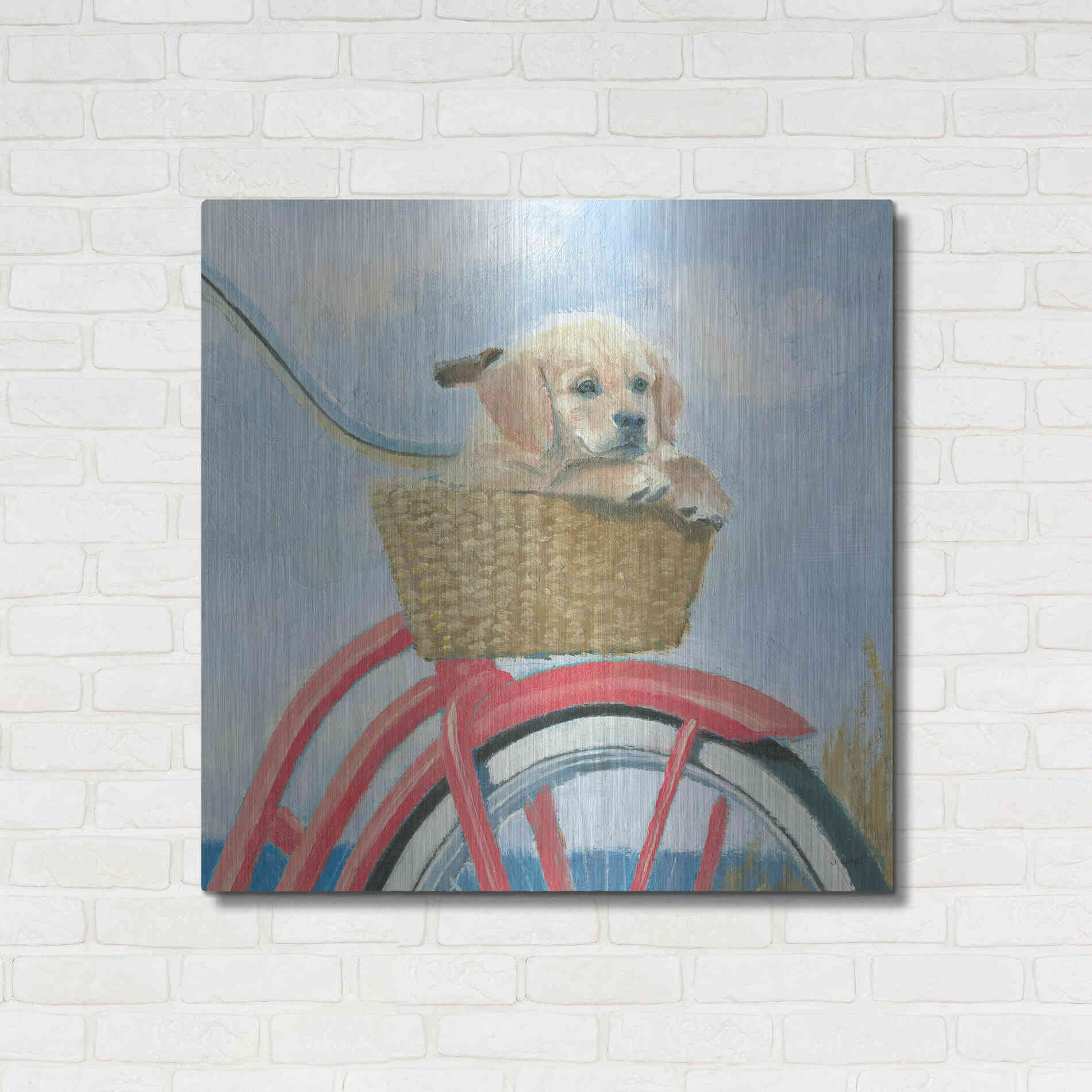 Luxe Metal Art 'Beach Ride V' by James Wiens, Metal Wall Art,36x36