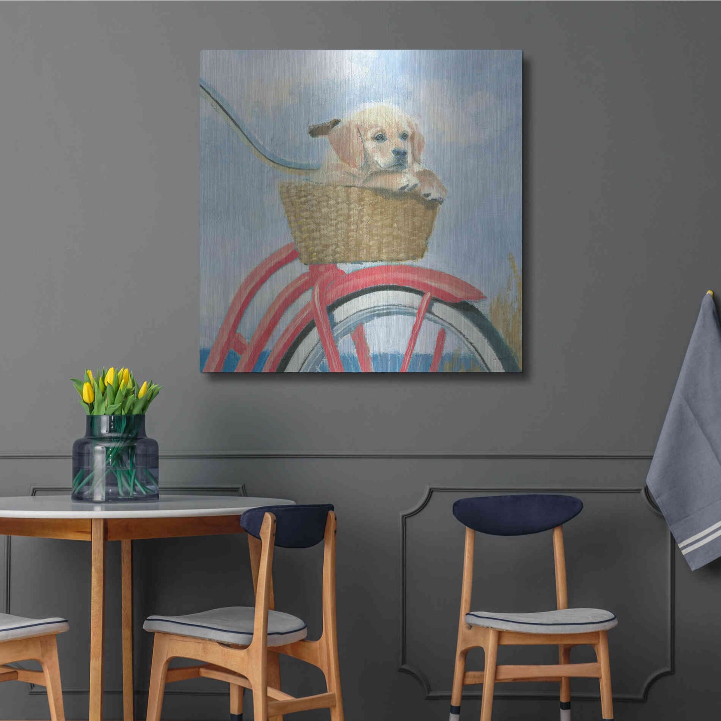 Luxe Metal Art 'Beach Ride V' by James Wiens, Metal Wall Art,36x36