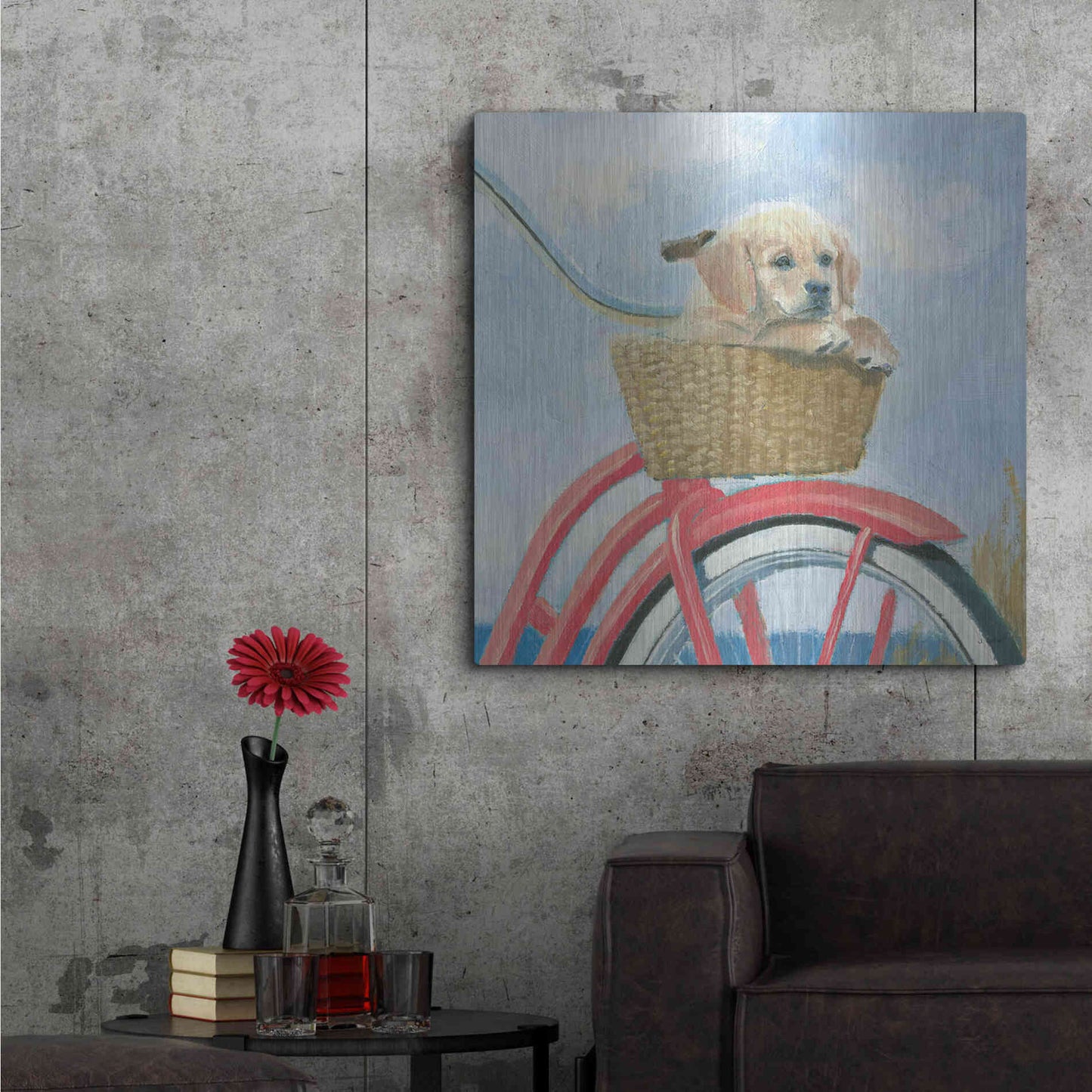 Luxe Metal Art 'Beach Ride V' by James Wiens, Metal Wall Art,36x36
