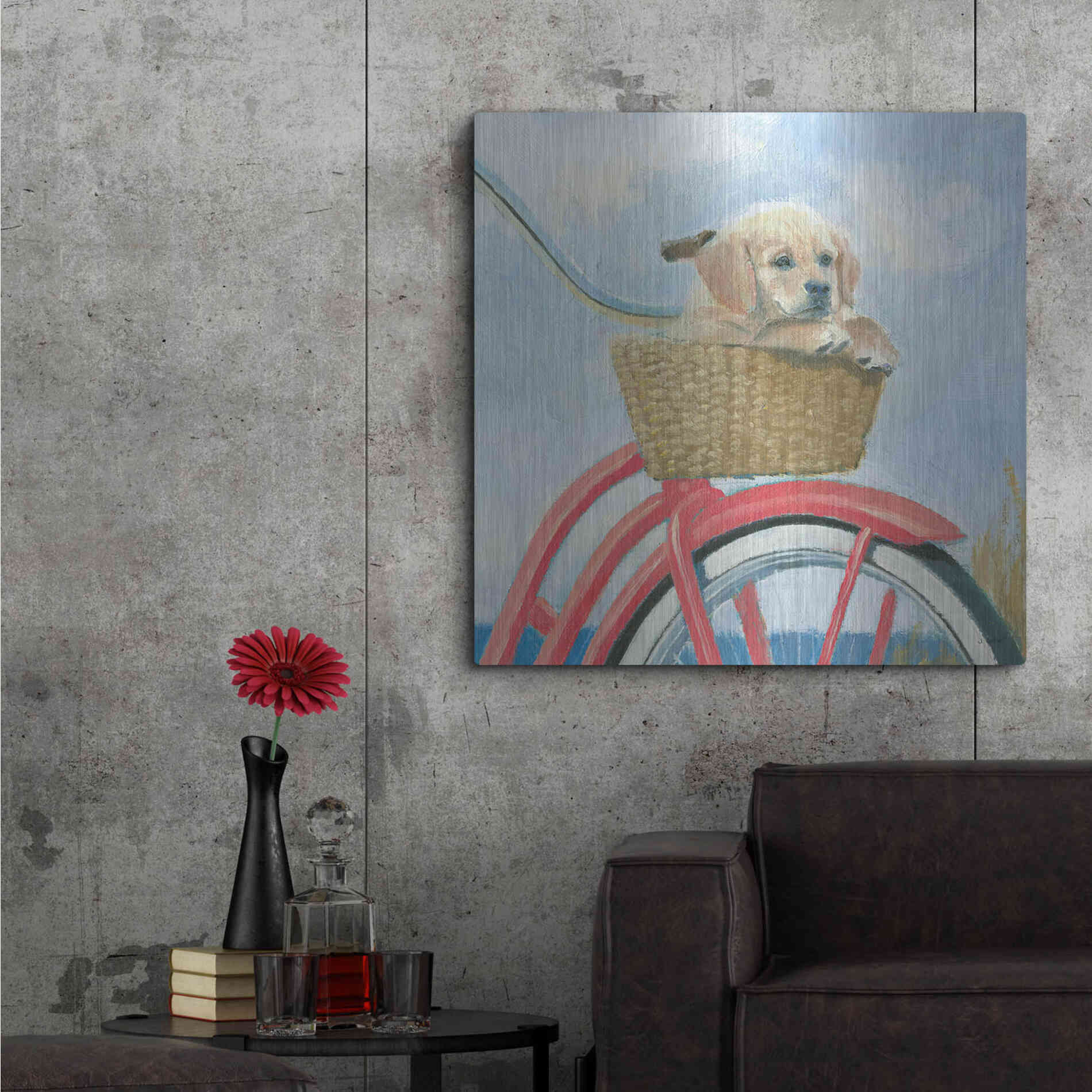 Luxe Metal Art 'Beach Ride V' by James Wiens, Metal Wall Art,36x36