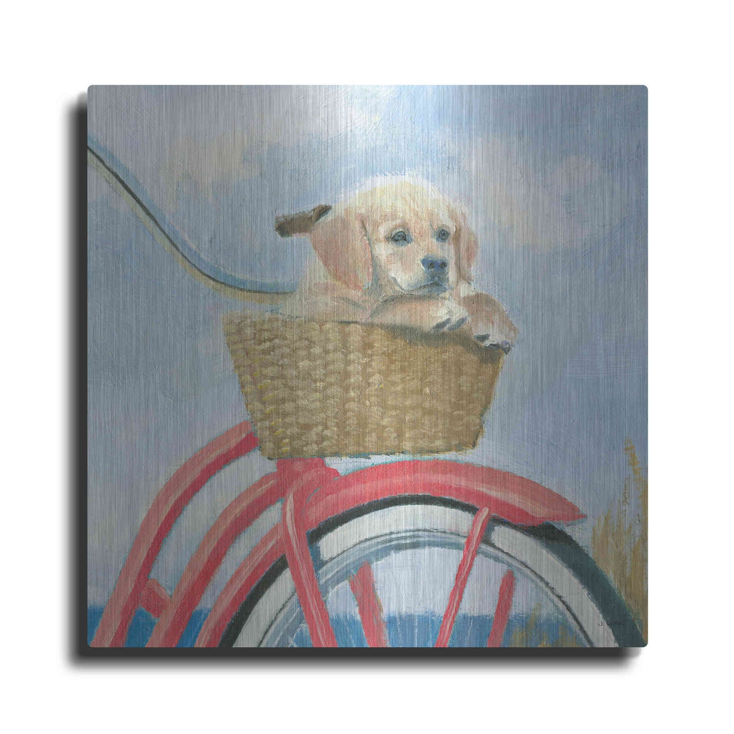 Luxe Metal Art 'Beach Ride V' by James Wiens, Metal Wall Art