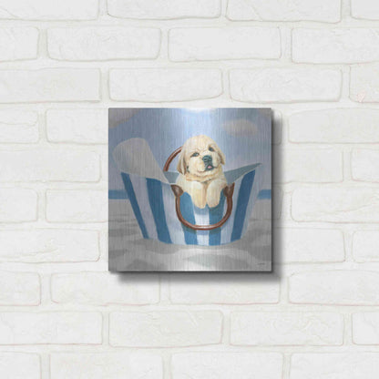 Luxe Metal Art 'Beach Ride VI' by James Wiens, Metal Wall Art,12x12