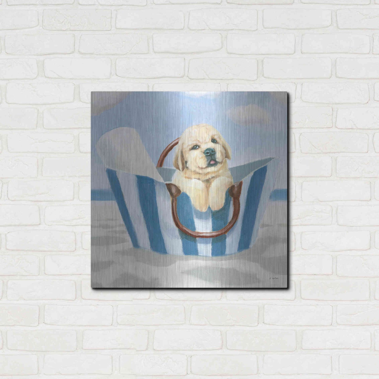 Luxe Metal Art 'Beach Ride VI' by James Wiens, Metal Wall Art,24x24