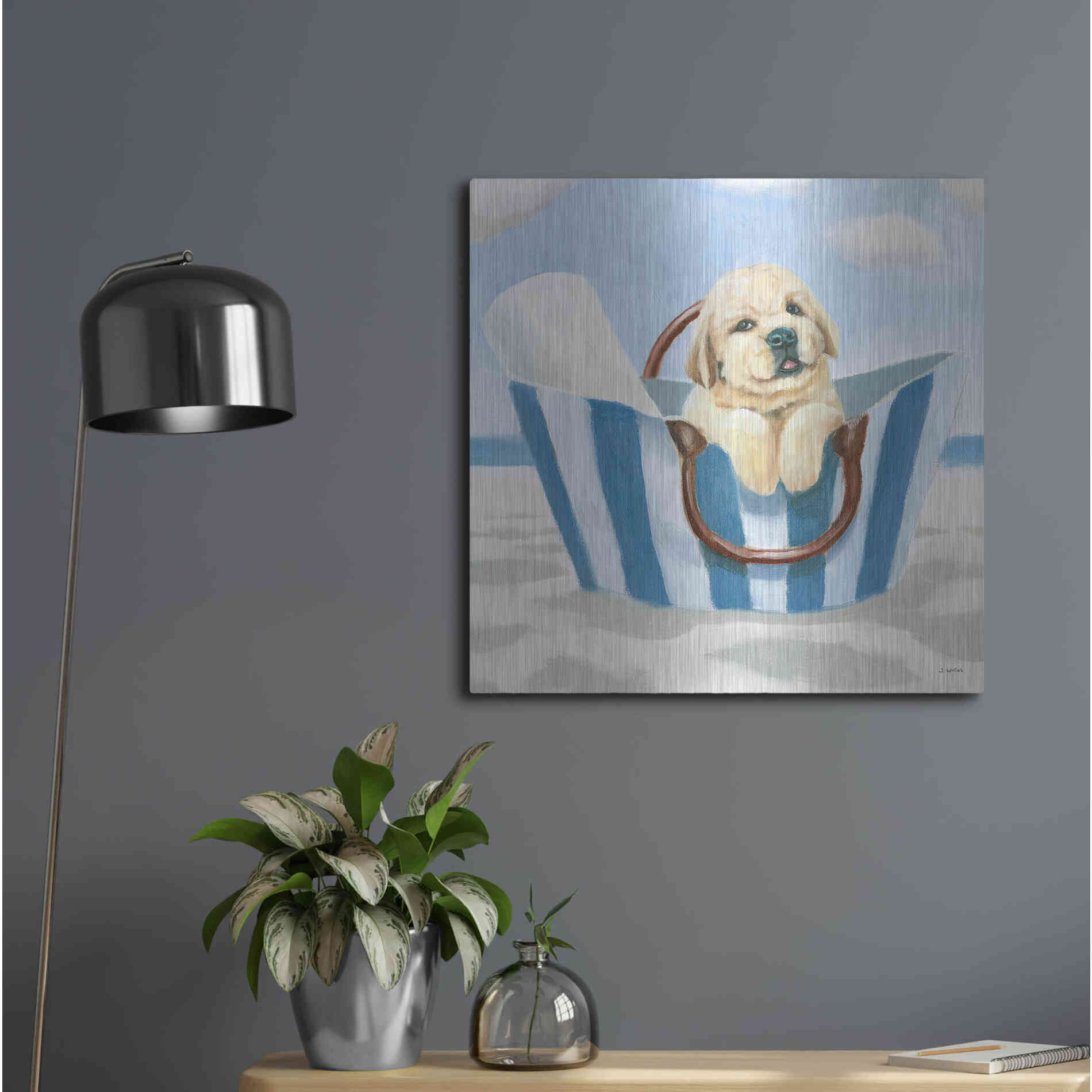 Luxe Metal Art 'Beach Ride VI' by James Wiens, Metal Wall Art,24x24