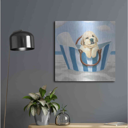 Luxe Metal Art 'Beach Ride VI' by James Wiens, Metal Wall Art,24x24