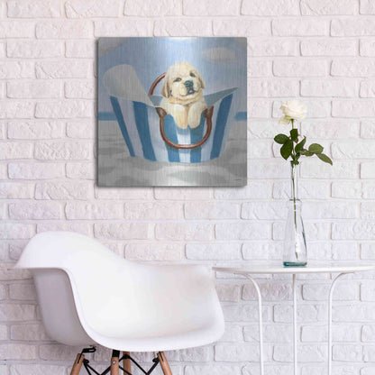 Luxe Metal Art 'Beach Ride VI' by James Wiens, Metal Wall Art,24x24