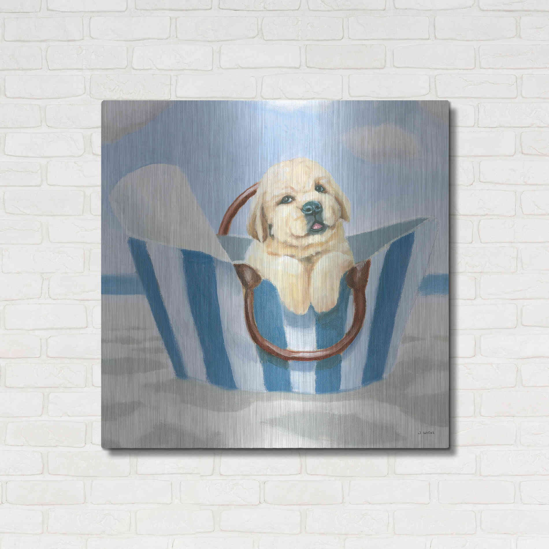 Luxe Metal Art 'Beach Ride VI' by James Wiens, Metal Wall Art,36x36