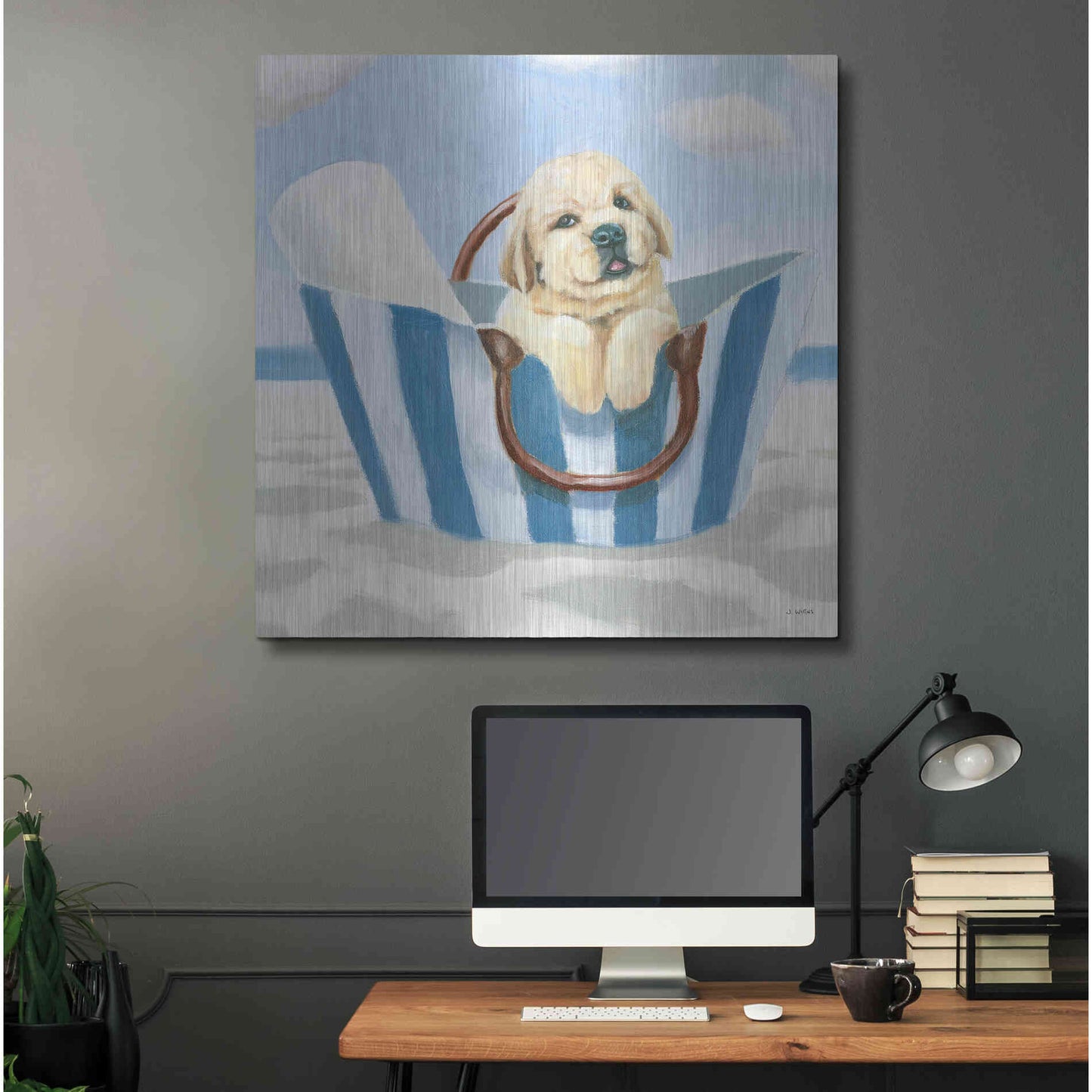 Luxe Metal Art 'Beach Ride VI' by James Wiens, Metal Wall Art,36x36