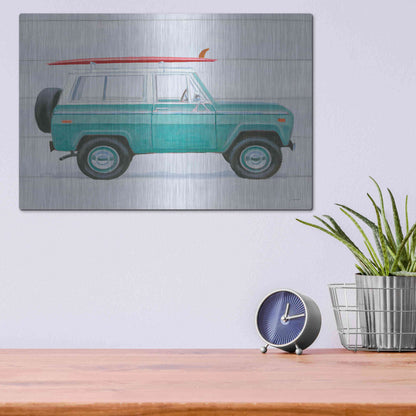 Luxe Metal Art 'Beach Ride VII' by James Wiens, Metal Wall Art,16x12