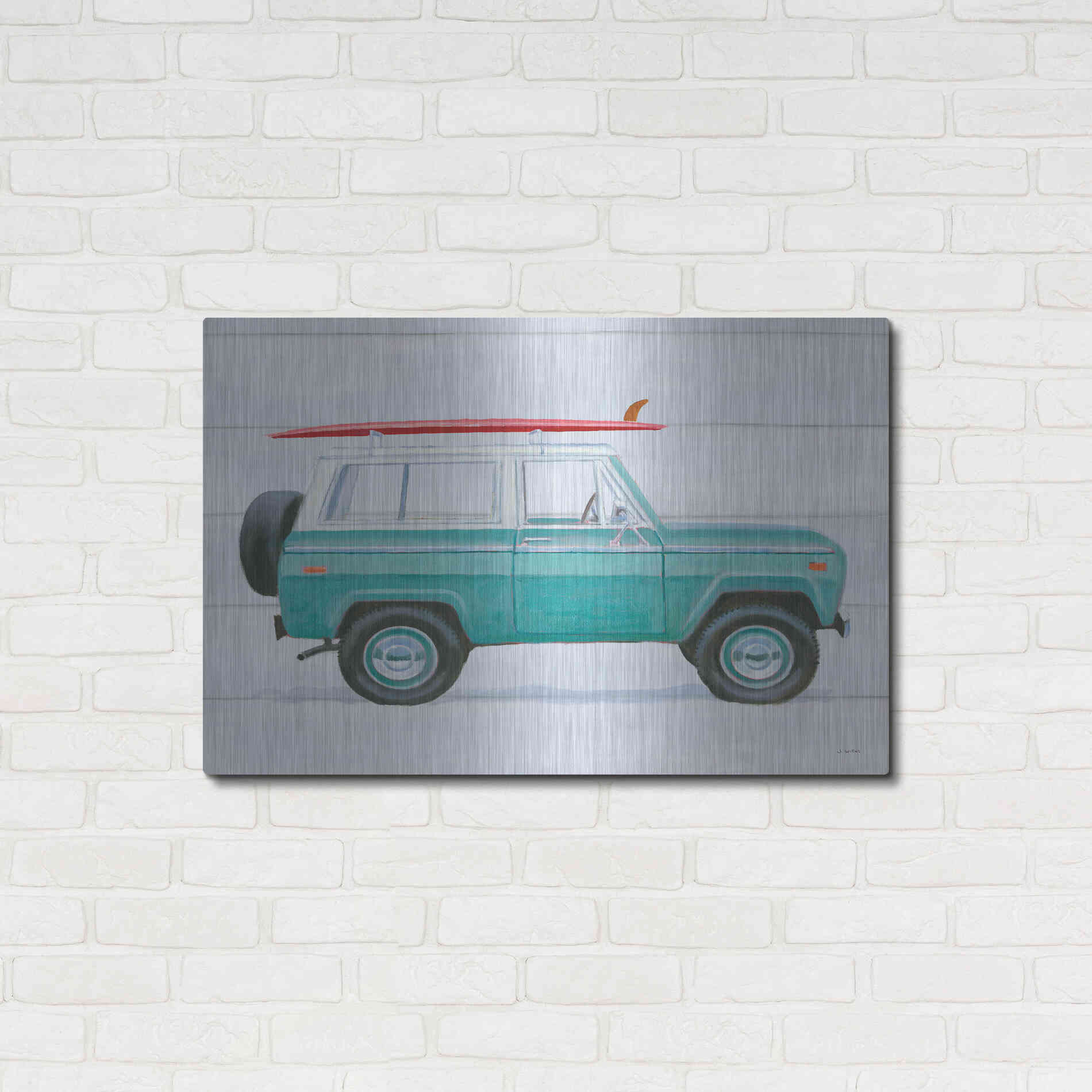 Luxe Metal Art 'Beach Ride VII' by James Wiens, Metal Wall Art,36x24