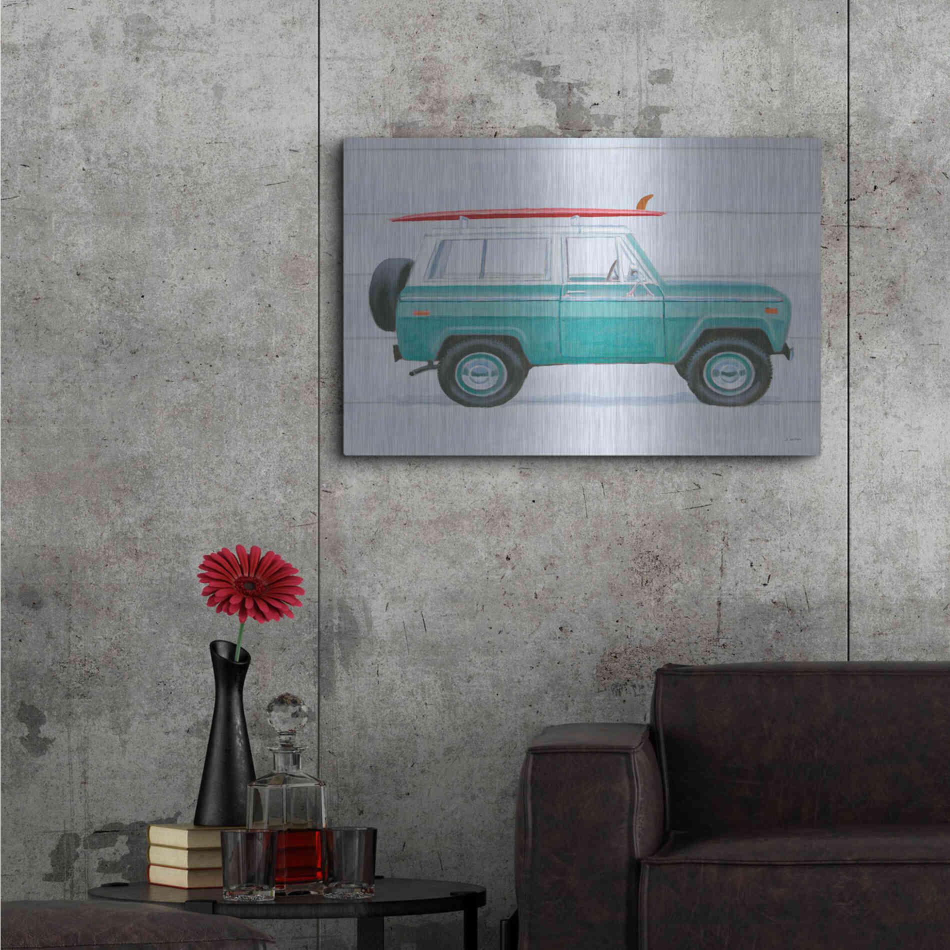 Luxe Metal Art 'Beach Ride VII' by James Wiens, Metal Wall Art,36x24