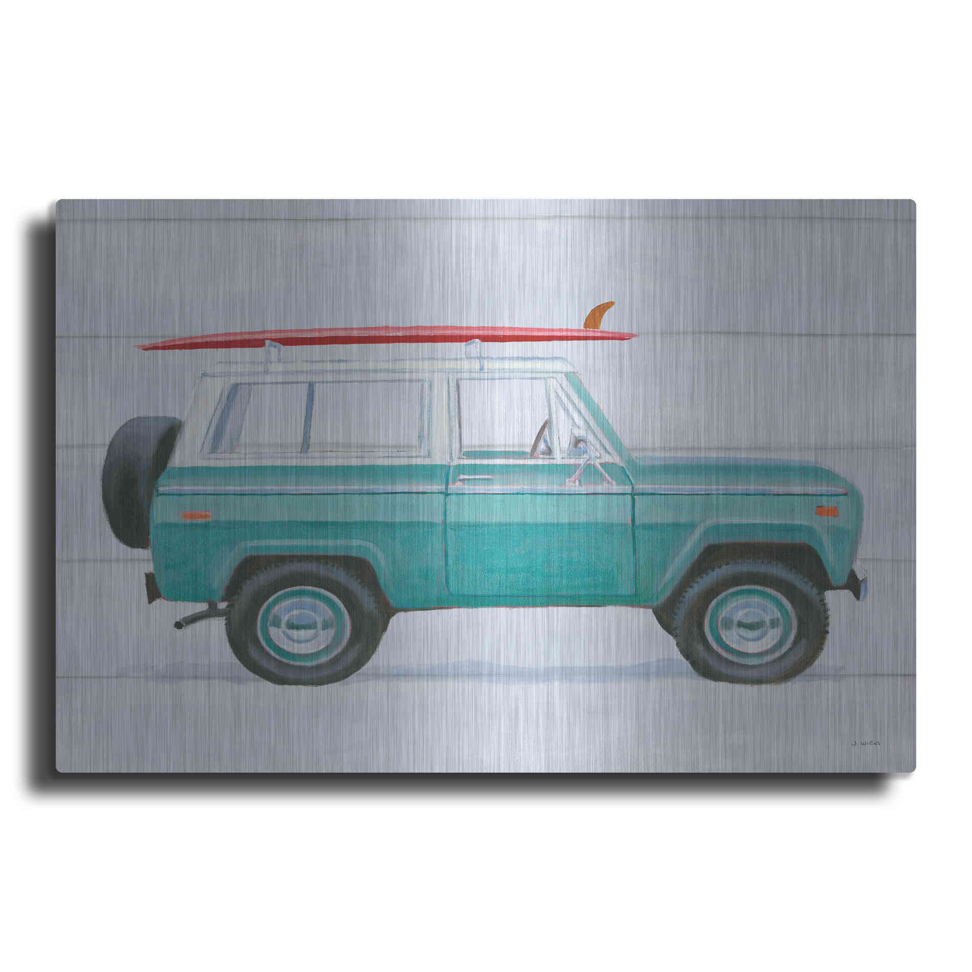 Luxe Metal Art 'Beach Ride VII' by James Wiens, Metal Wall Art