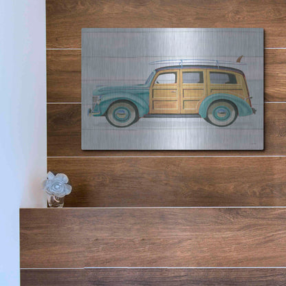 Luxe Metal Art 'Beach Ride VIII' by James Wiens, Metal Wall Art,16x12