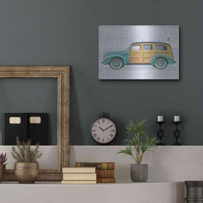 Luxe Metal Art 'Beach Ride VIII' by James Wiens, Metal Wall Art,16x12