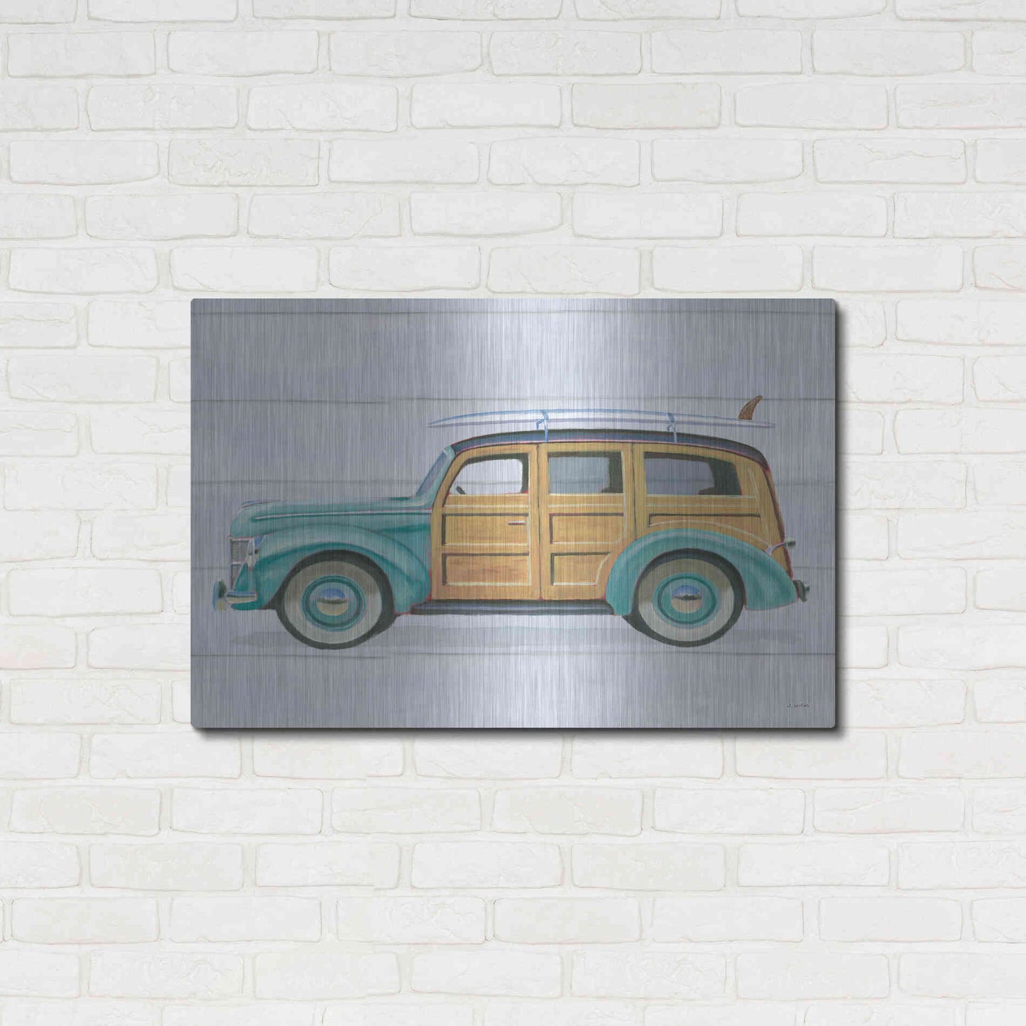 Luxe Metal Art 'Beach Ride VIII' by James Wiens, Metal Wall Art,36x24