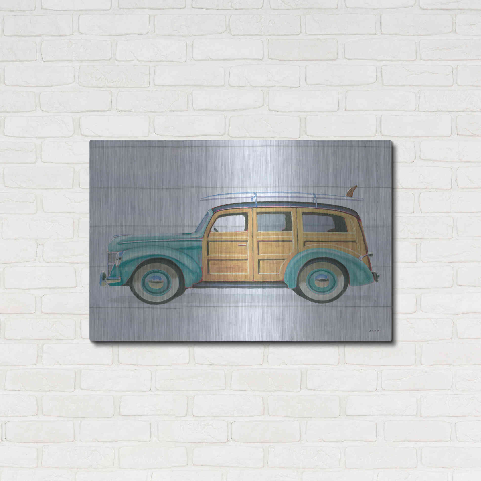 Luxe Metal Art 'Beach Ride VIII' by James Wiens, Metal Wall Art,36x24