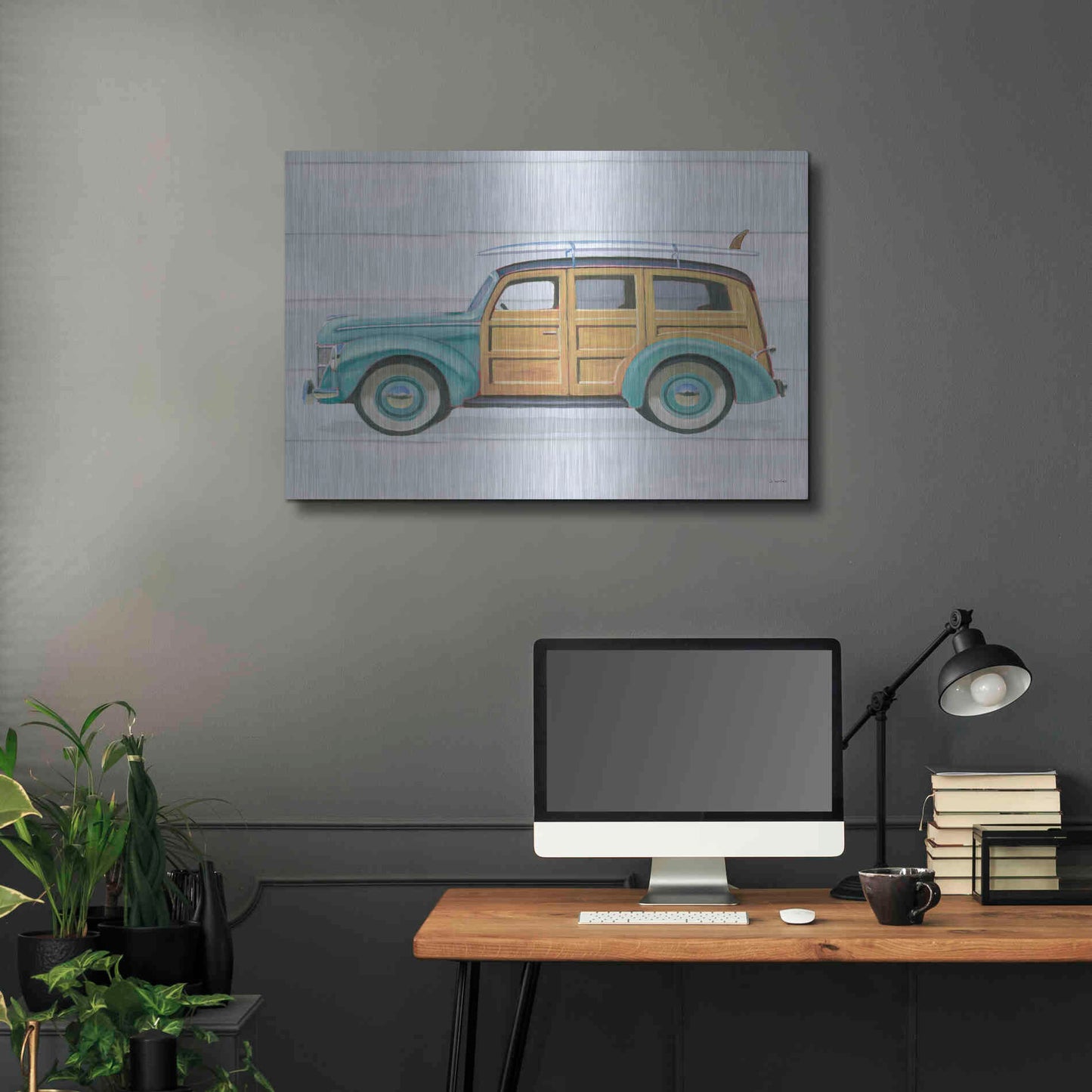 Luxe Metal Art 'Beach Ride VIII' by James Wiens, Metal Wall Art,36x24