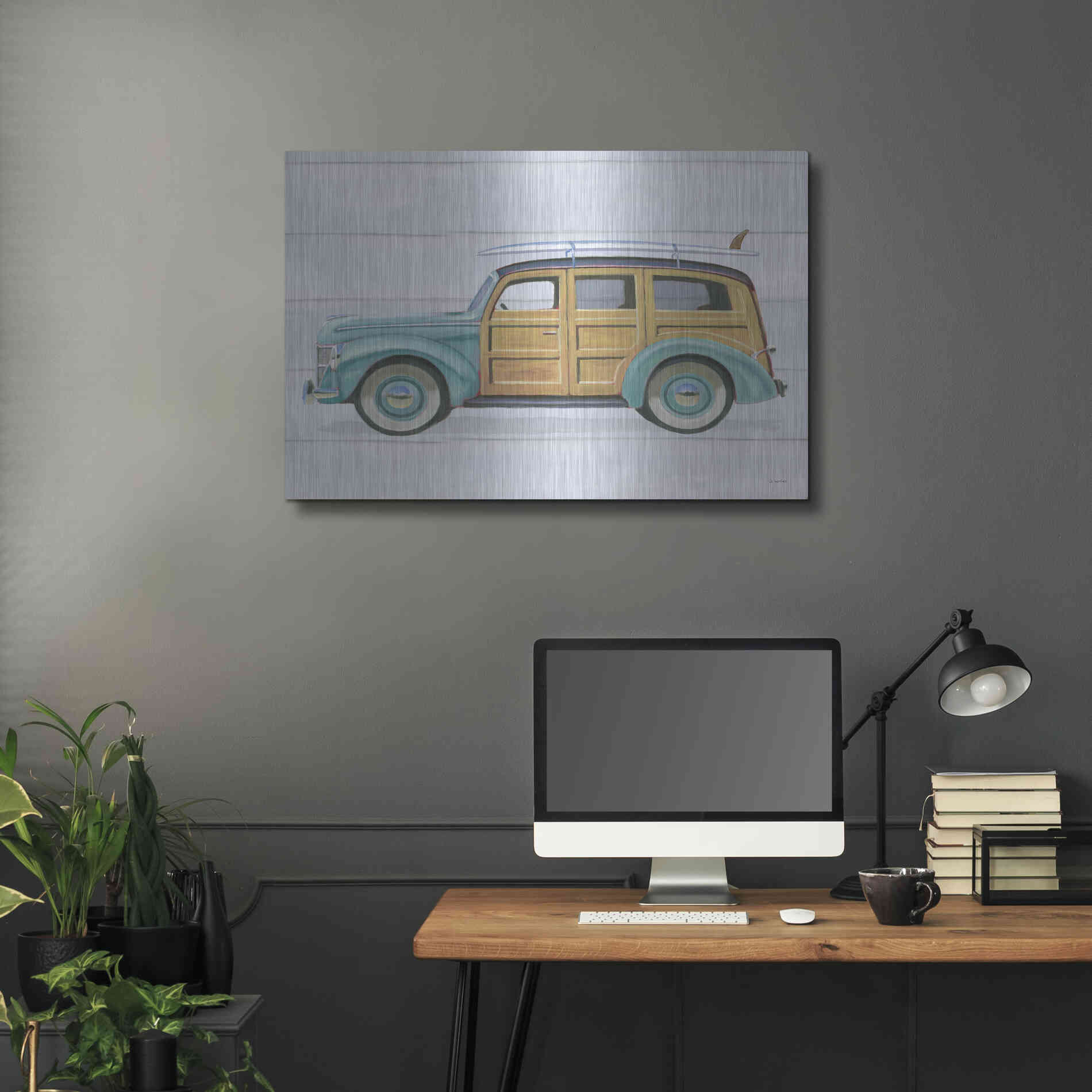 Luxe Metal Art 'Beach Ride VIII' by James Wiens, Metal Wall Art,36x24