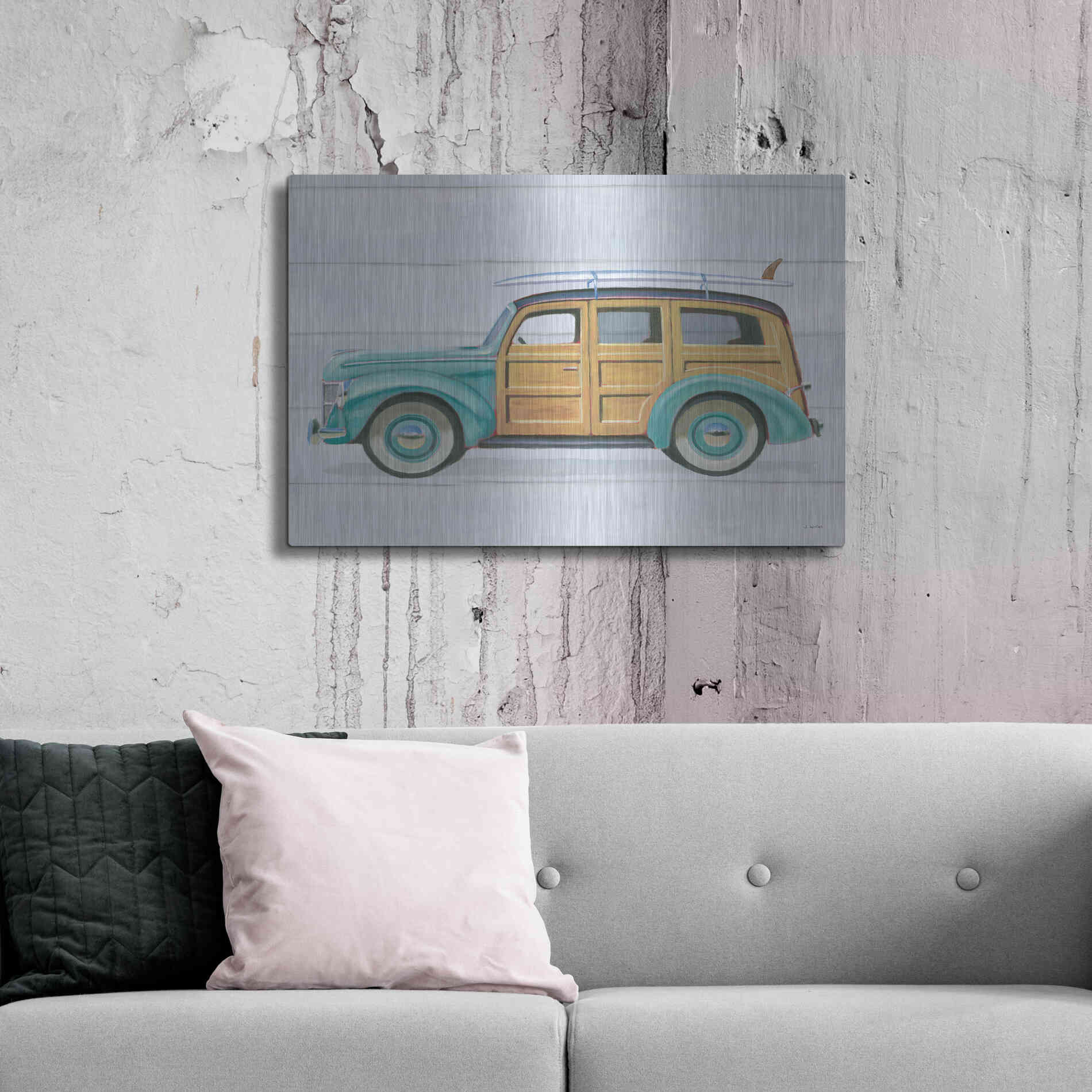 Luxe Metal Art 'Beach Ride VIII' by James Wiens, Metal Wall Art,36x24