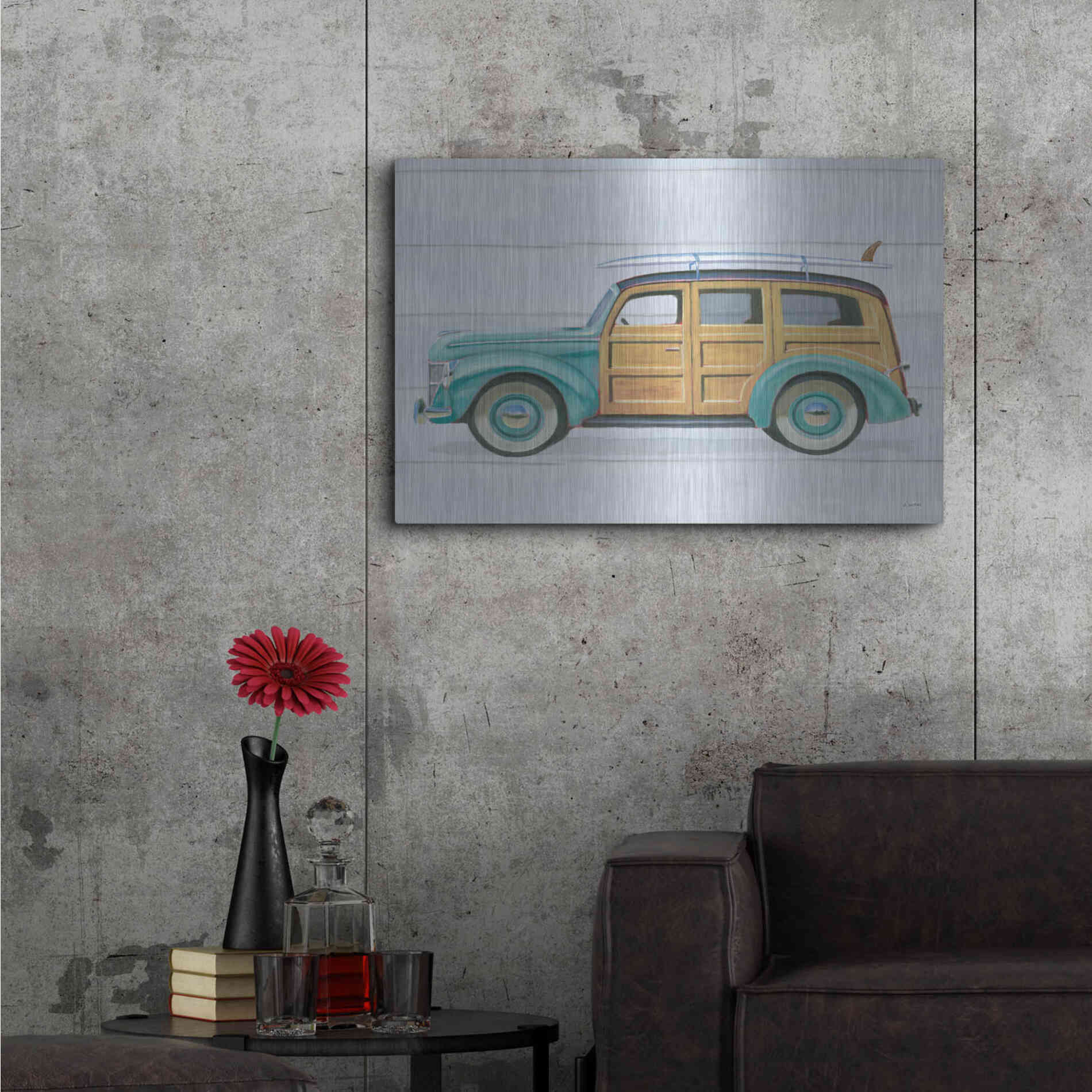 Luxe Metal Art 'Beach Ride VIII' by James Wiens, Metal Wall Art,36x24