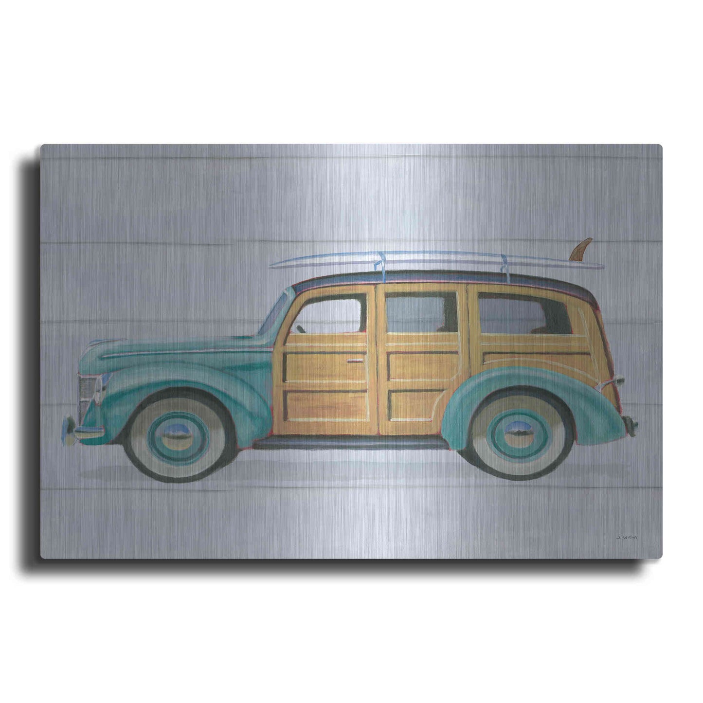 Luxe Metal Art 'Beach Ride VIII' by James Wiens, Metal Wall Art