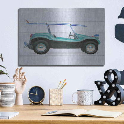 Luxe Metal Art 'Beach Ride IX' by James Wiens, Metal Wall Art,16x12